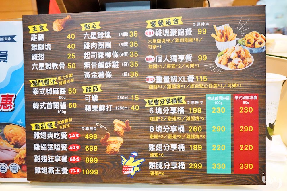六星炸雞 |全台首間卜蜂炸雞店就在逢甲，皮薄肉嫩在沾韓式首爾醬，超吮指！