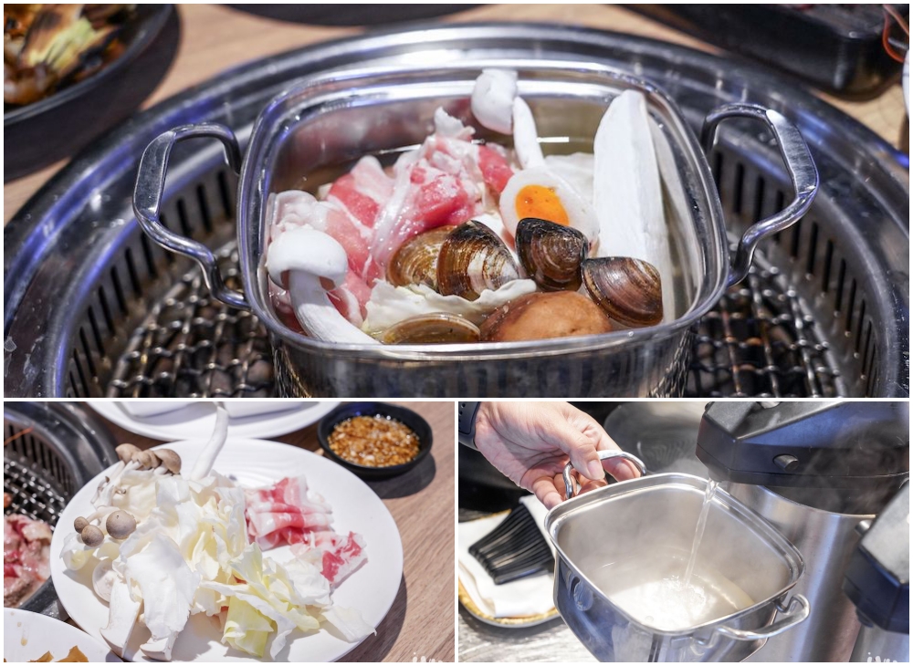 有GO蝦 |台中流水蝦吃到飽，泰國蝦玻璃水道就在桌旁，還有美國沙朗牛、天使紅蝦、干貝爽爽吃！