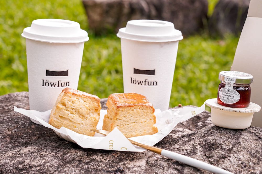 裸放茶旅löwfun X creammm.t，推出司康奶油茶組合，挑戰台中勤美最時尚野餐下午茶甜點！